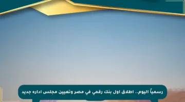 رسمياً اليوم.. إطلاق أول بنك رقمي في مصر وتعيين مجلس إدارة جديد